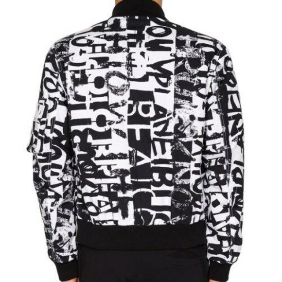ALEXANDER MCQUEEN Print BOMBER JACKET SIZE 48 - Picture 2 of 2